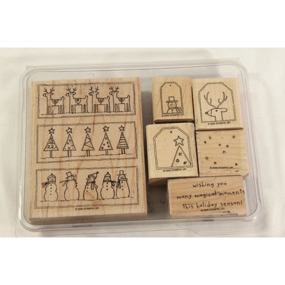 Stampin' Up! | Holiday | Stampin Up Festive Favorites Christmas Wood ...